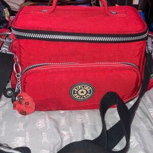 Kipling Red Shoulder Bag with Black Strap.  Camera 📷 bag